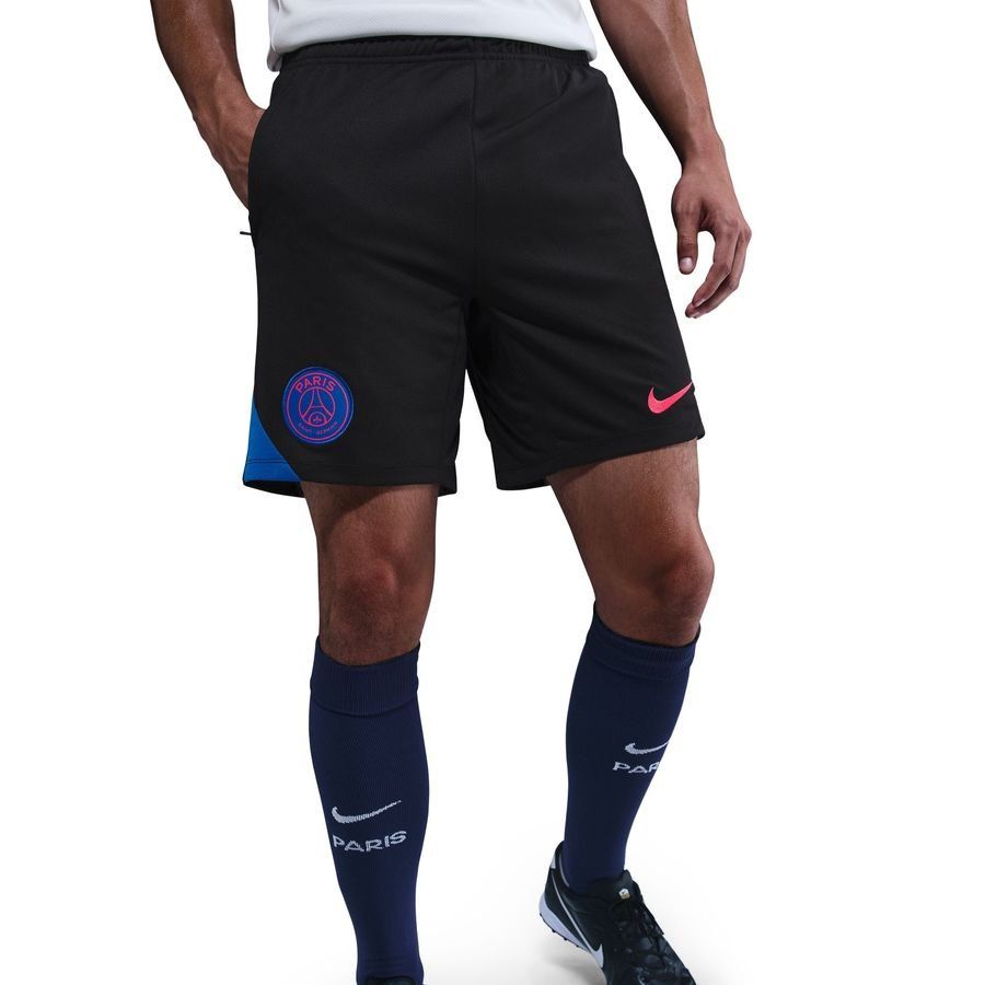 Paris Saint Germain Training Shorts Dri-FIT Strike 3rd - Black/Hyper Royal/Global Red - Men's-SoccerKits Hub | Buy Soccer Jerseys Online